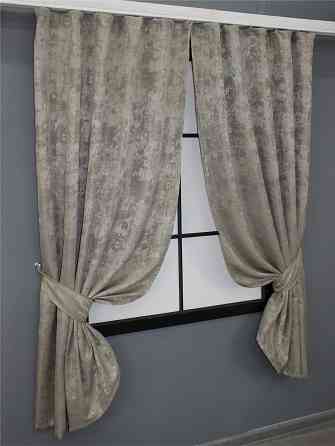 Комплект коротких штор VR-Textil Жакард Sultan XO № 1143ш Жакард Капучино 130х170 см 2 шт (35-0129) Київ