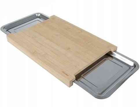 Бамбукова кухонна дошка з двома висувними контейнерами Ruhhy (25707) Нововолинськ