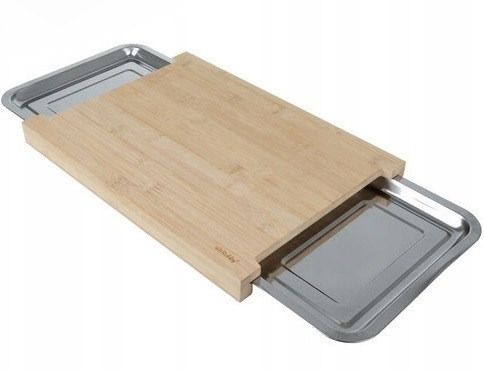 Бамбукова кухонна дошка з двома висувними контейнерами Ruhhy (25707) Нововолинськ - фото 2