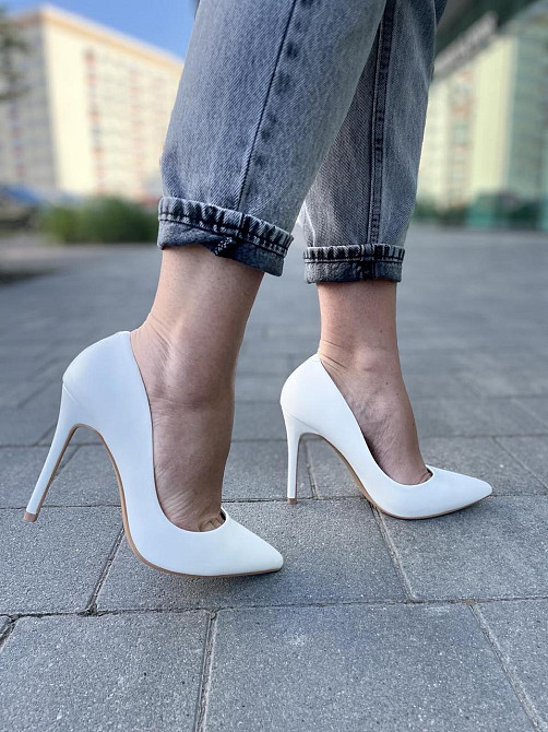Kamengsi Туфлі жіночі Kamengsi білі еко-шкіра каблук 11 см 36-39 (E233-1) Коломия - фото 4
