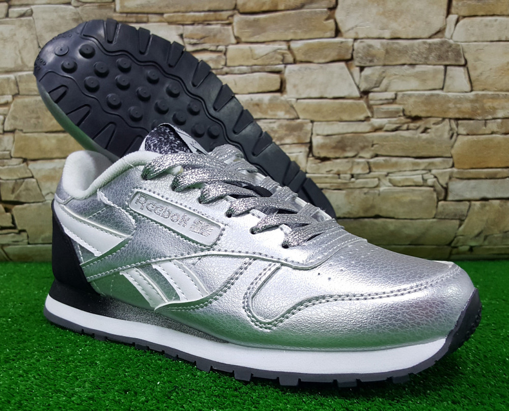 Женские кроссовки Reebok Classic Leather,Silver Metallic  р.37(24,3)см Киев - изображение 2