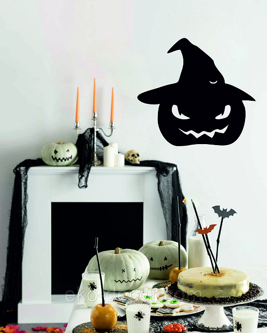 Декоративне настінне Панно «Хеллоуїн — гарбуз», Декор на стіну 50*45 см Київ - фото 5