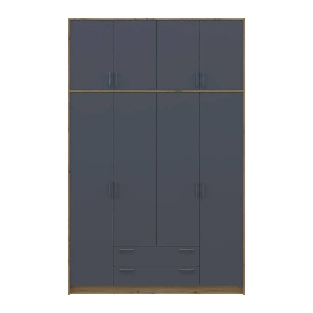 Шафа для одягу Doros Ронді з високою антресоллю Дуб Артизан/Графіт 4 ДСП 160х52х260 (DRS-011877) Дніпро - фото 3