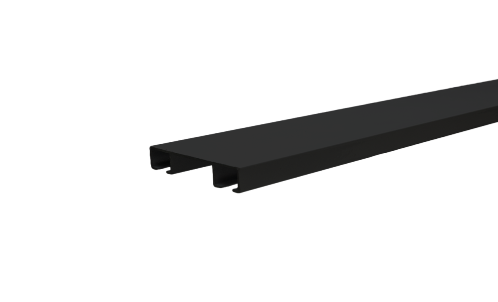Потолочный карниз для штор БР-18 двойной черный матовый Бровары - изображение 1
