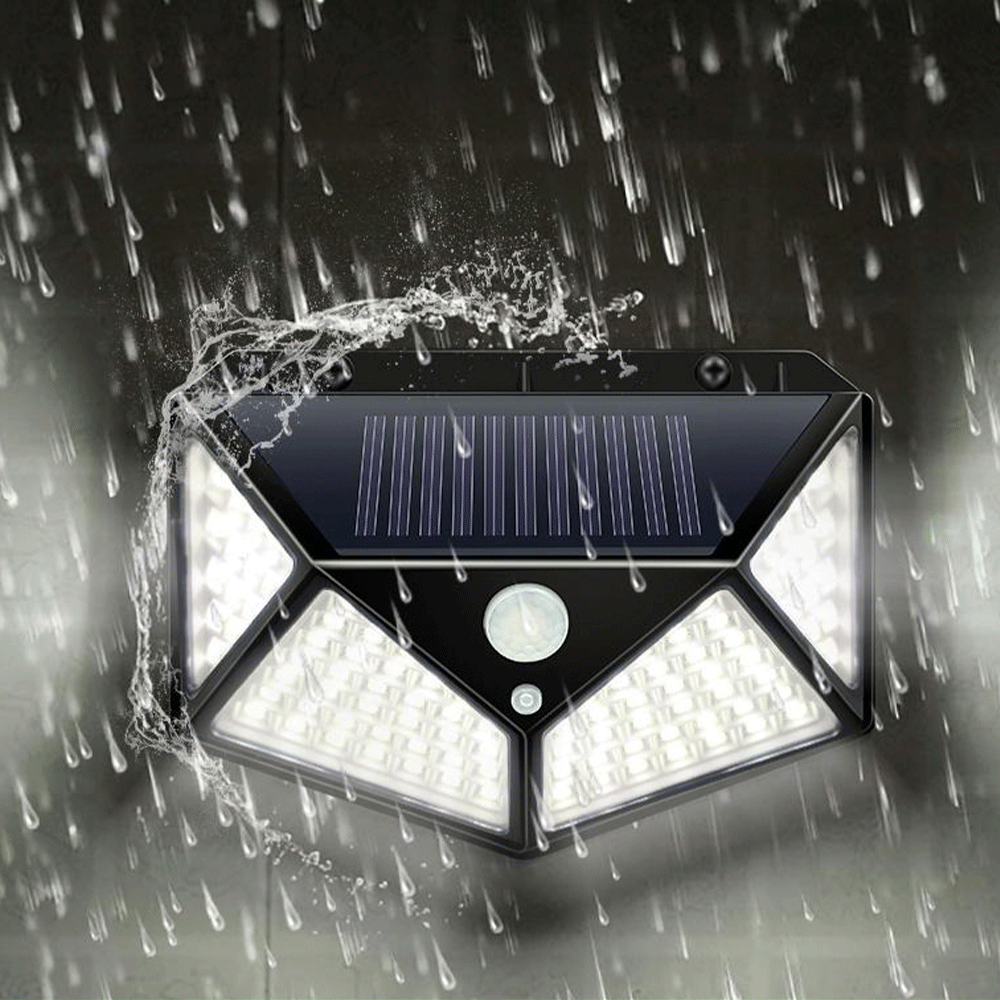 Вуличний ліхтар на сонячній батареї 100LED, BK-100 / Зовнішній LED світильник / Настінний світлодіодний ліхтар Київ - фото 8