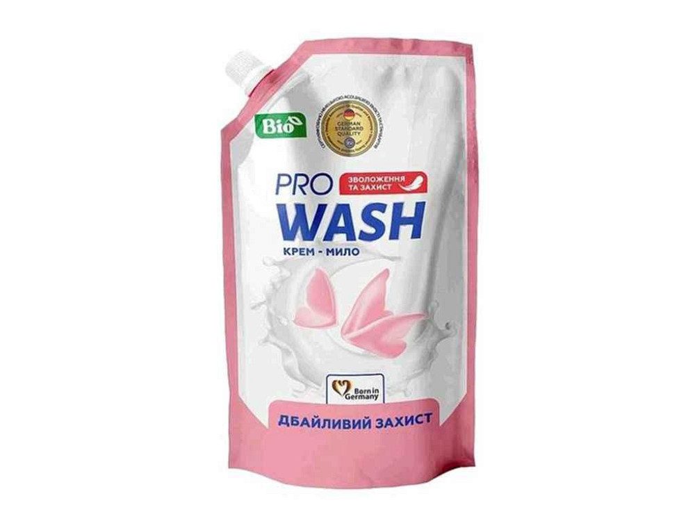 Крем-мило рідке 880мл дой-пак Дбайливий захист ТМ PRO WASH Київ - фото 1