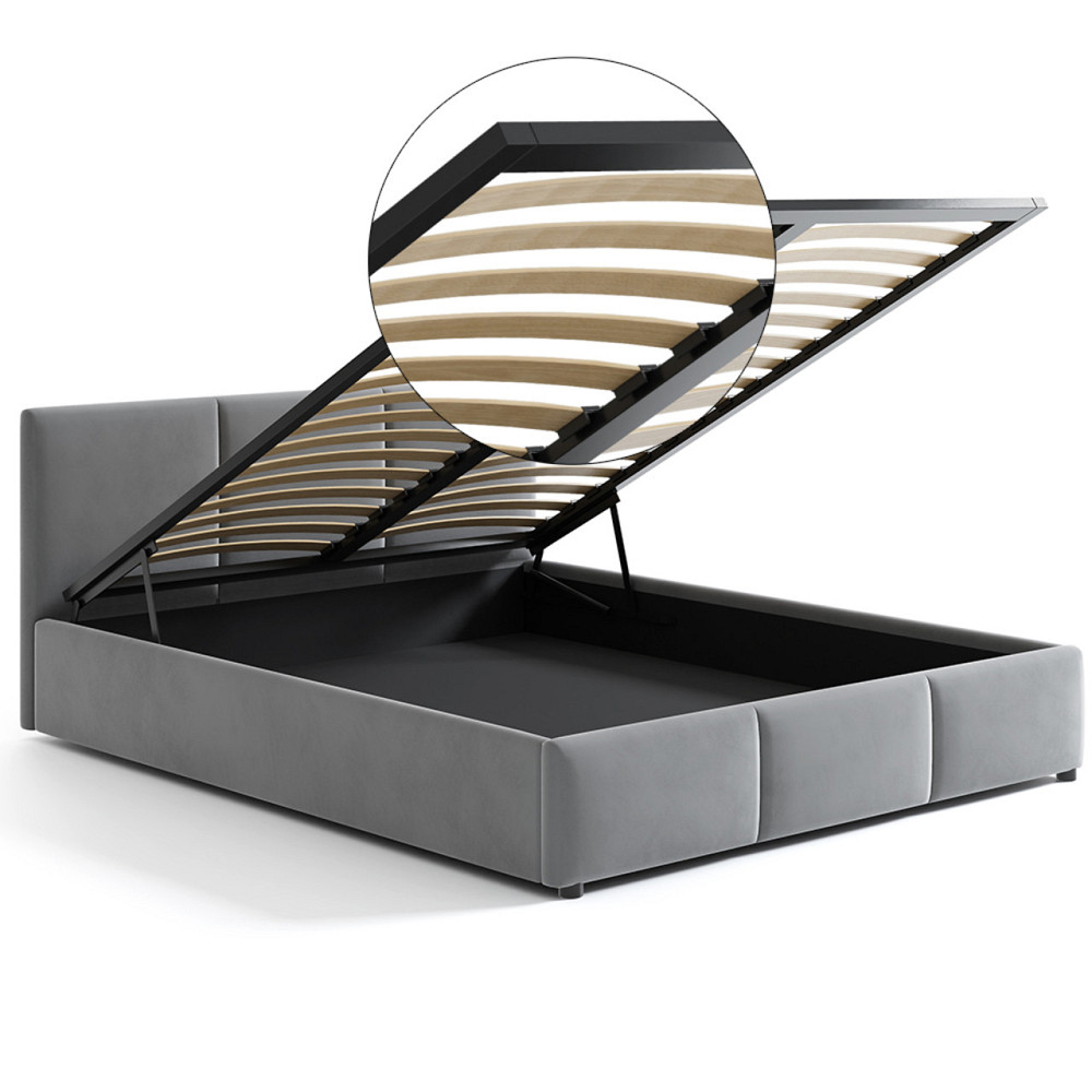 Двоспальне ліжко (підйомний механізм) Doros Мона 160x200 см Сірий (DRS-011391) Дніпро - фото 9