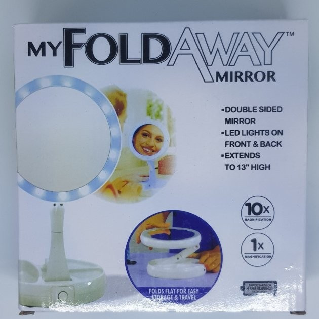 Складное зеркало для макияжа с Led подсветкой увеличение 10x My Fold Away Mirror Киев - изображение 2
