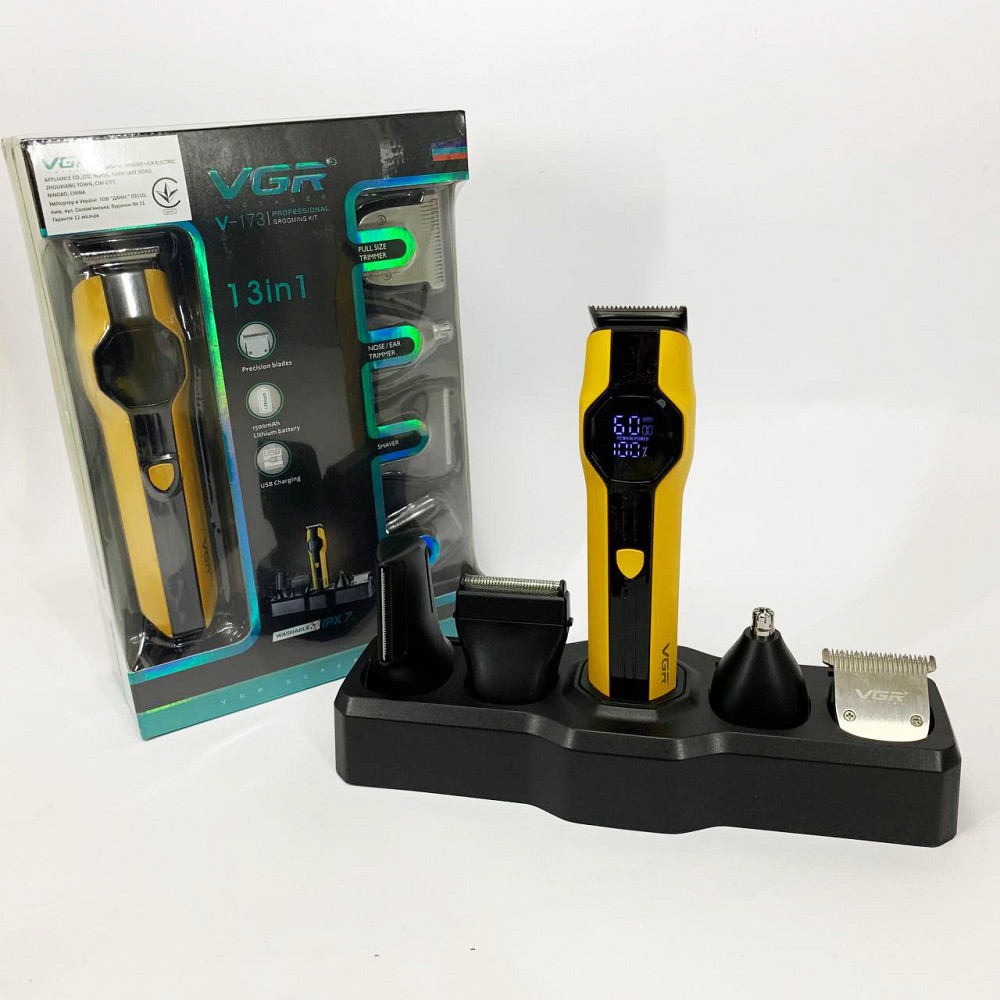 Аккумуляторная универсальная машинка для стрижки, Триммер для самостоятельной стрижки волос KG-32 Львов - изображение 6