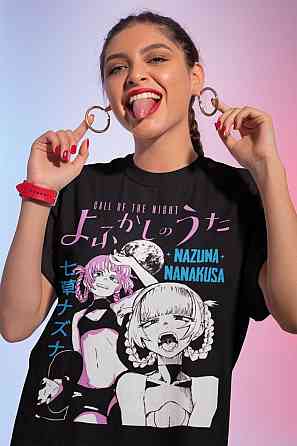 Футболка аниме Каваи Аниме Коу Йамори оверсайз (S/M/L) Черний AnimeJ0275 Днепр
