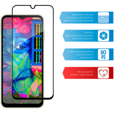Стекло защитное ACCLAB Full Glue Samsung A14 (1283126559747) Винница - изображение 5