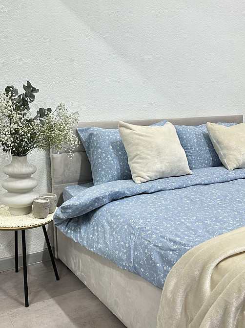 Ecotton Комплект постільної білизни Ecotton Євро двоспальний 210х220 см блакитний (250958) Коломыя - изображение 1