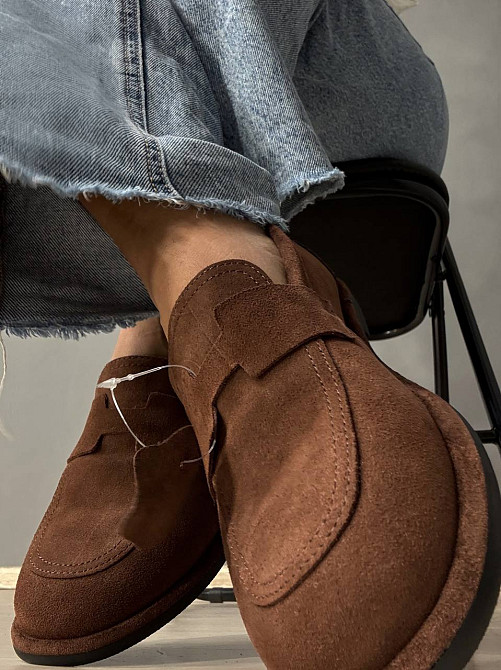 Туфлі жіночі Hengji 560-8 лофери замшеві коричневі, 36, 23 см Київ - фото 3