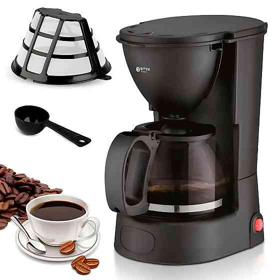 Крапельна кавоварка з постійним фільтром 1л,від мережі,BITEK BT-100 SBR Київ