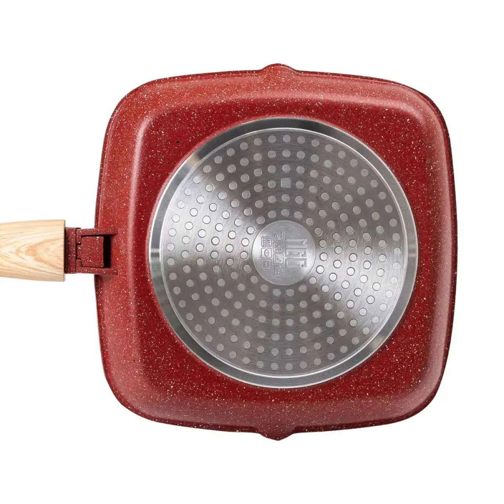 Сковорода-гриль 24 см с крышкой Square Red Киев - изображение 6