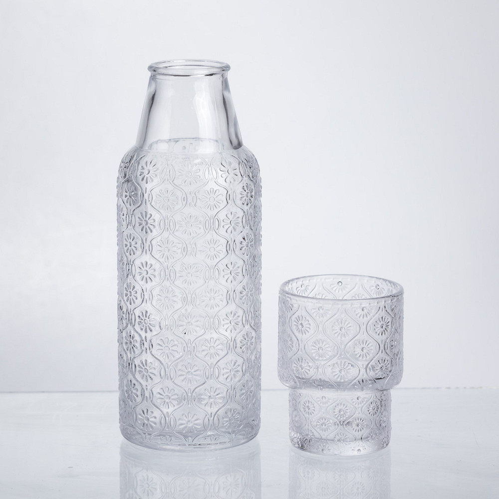 Глечик 700 мл зі склянкою 1 (шт) для напоїв Прозорий HP-19-L2 Коломия - фото 2