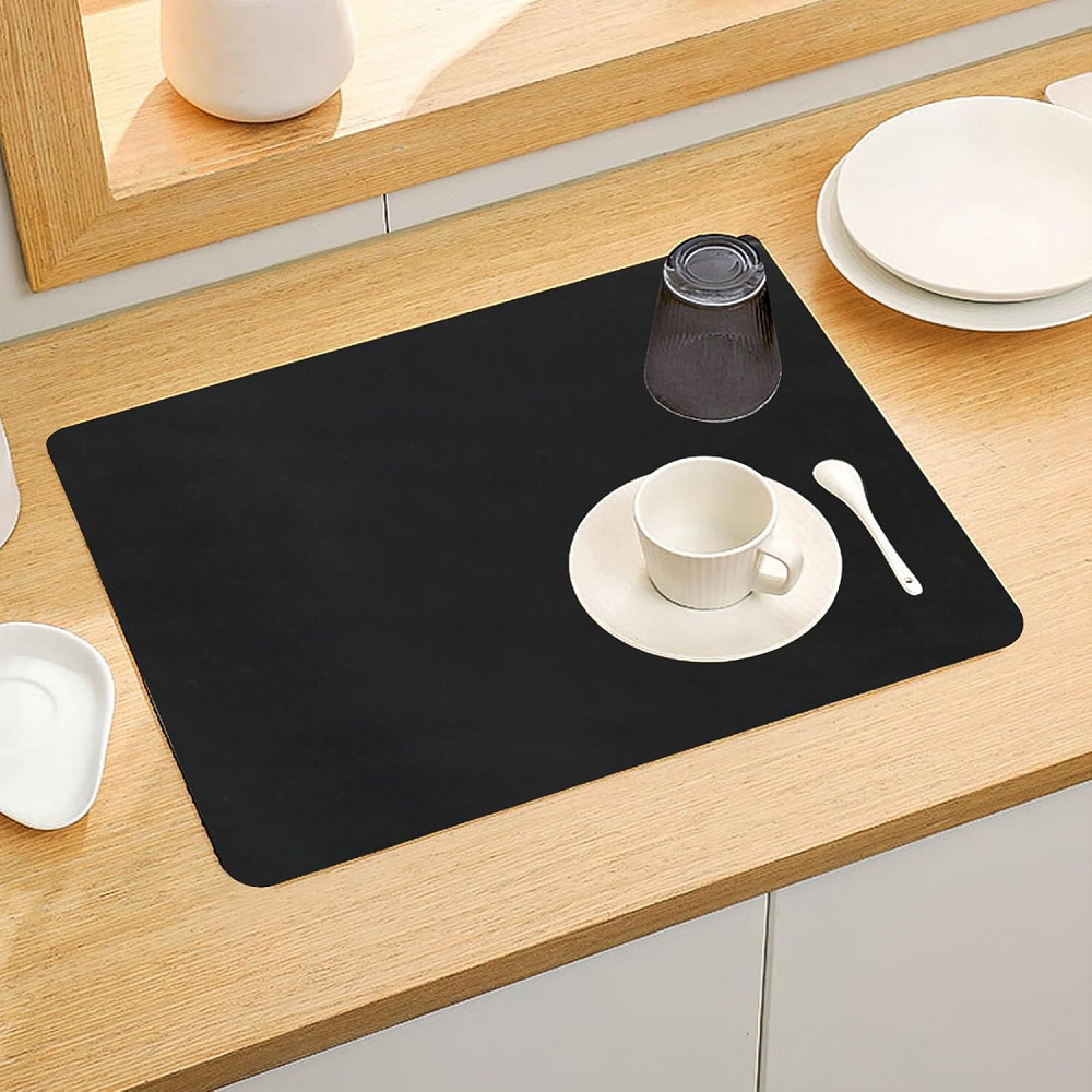 Супер поглинаючий килимок нековзний для сушіння посуду суперабсорбуючий 29*39см чорний Вінниця - фото 10