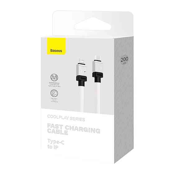 Кабель Baseus CoolPlay Series Fast Charging Cable Type-C to iP 20W 2m White Киев