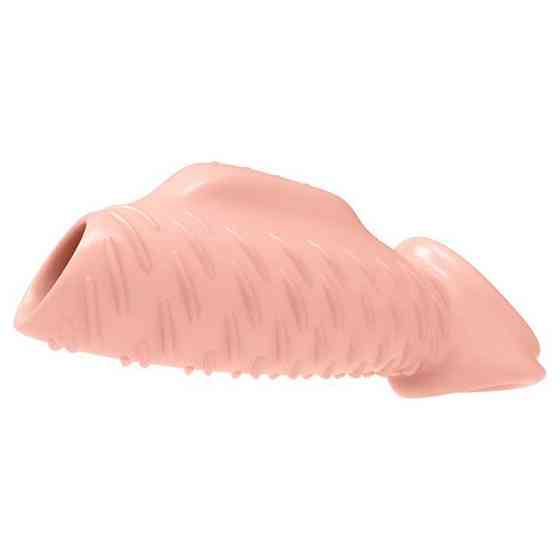 Насадка на пенис и мошонку с вибрацией Choke Ring телесный Винница