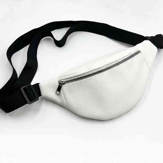 Сумка женская бананка белая поясная сумка Киев