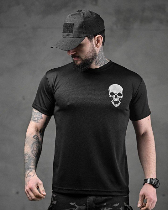 Тактична футболка потовідвідна Odin black skull ВТ6773 Одесса - изображение 3