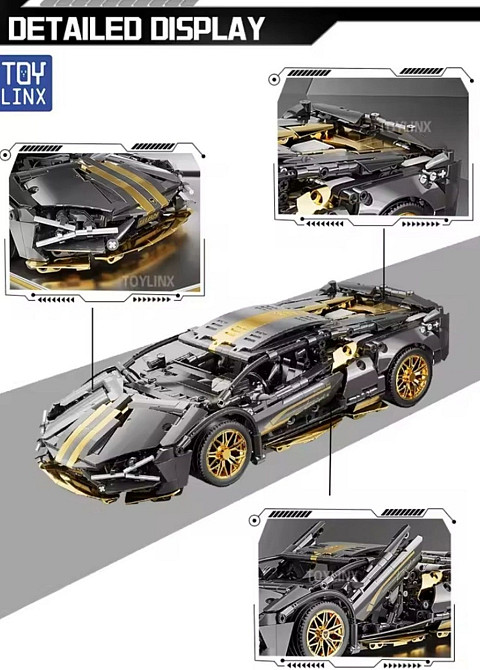 Конструктор 1в1 Lamborghini Sian Technic Lego с Управлением 1280 + шт. Харьков - изображение 3