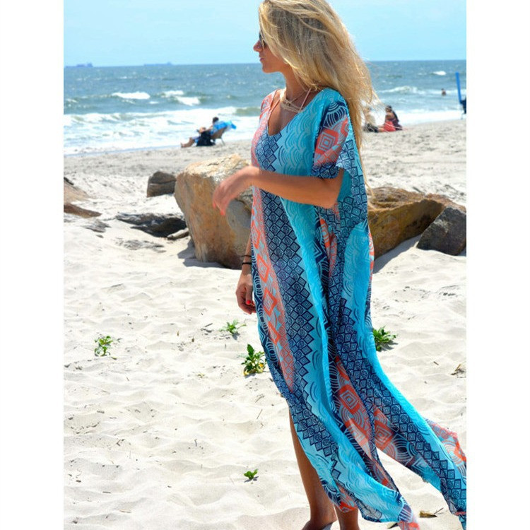 Пляжная туника женская в пол one size разноцветный Киев - изображение 2