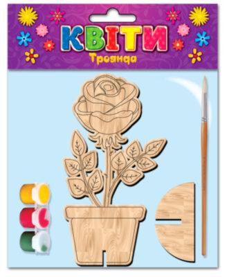 Дерев`яна розмальовка "Зірка" 101301 "Троянда", шт Київ - фото 1