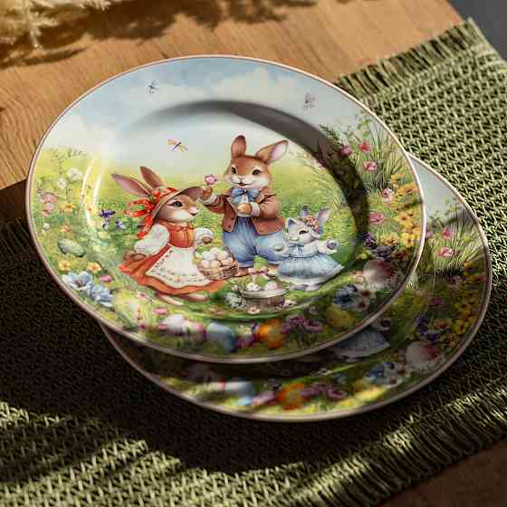 Набір обідніх тарілок Rabbit Family порцелянових 2штуки 25см HP-7323-10 Коломия