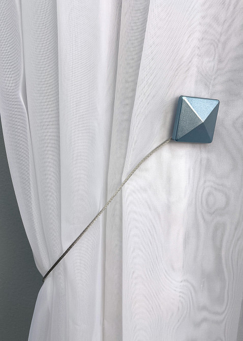 Магниты для штор и гардин Квадрат набор 2 шт Голубой (81-131) Киев - изображение 3