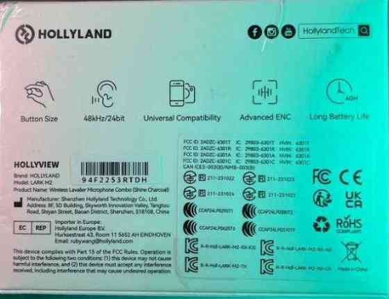 Беспроводная микрофонная система Hollyland Lark M2. Харьков
