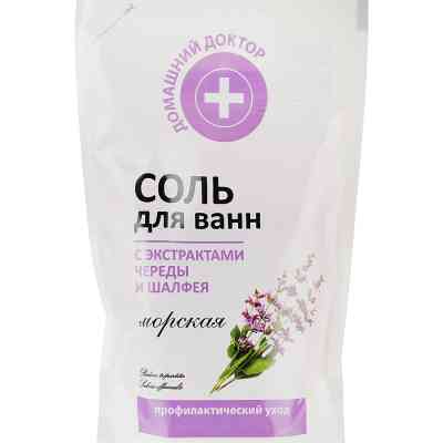 Соль для ванн Домашній Доктор С экстрактом череды и шалфея 500 г (4823015921698) Винница