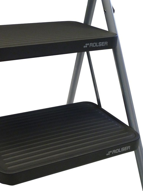 Лестница Rolser Табурет M/10 UNE 2 ступени Антрацит (MET003-1021) Киев - изображение 2