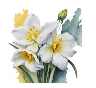 Термонаклейка на одежду женская Нарциссы Киев - изображение 1