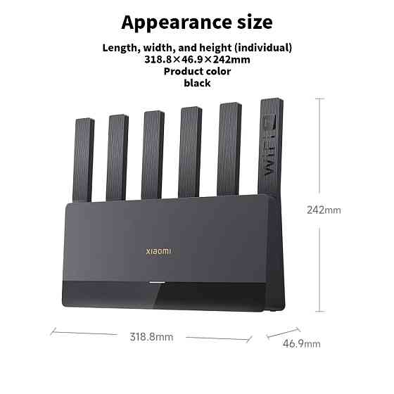 Xiaomi BE6500 Wi-Fi 7 роутер, 512 МБ, 6 антен, Mesh, MU-MIMO, WPA3, 2.5G порт, двохдіапазонний, потужний домашній маршрутизатор Николаев
