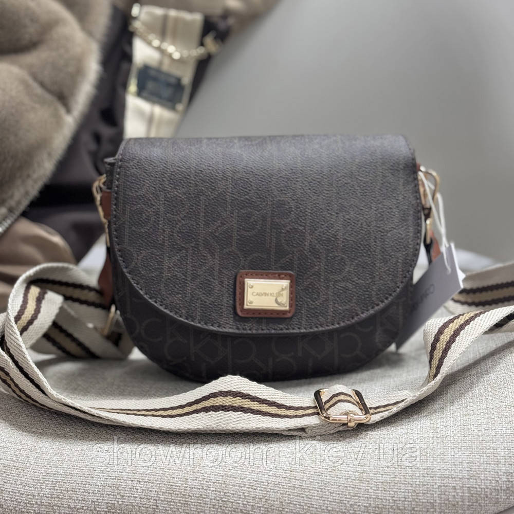 Невелика жіноча сумочка на плече Ck K6071 brown Київ - фото 4