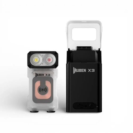 Фонарь Wuben X3 EDC 700лм с красным светом с беспроводной зарядкой Белый Киев