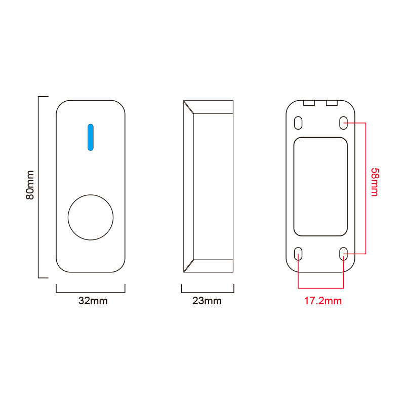 Кнопка выхода бесконтактная металлическая уличная накладная SEVEN K-7497NDW Киев - изображение 18