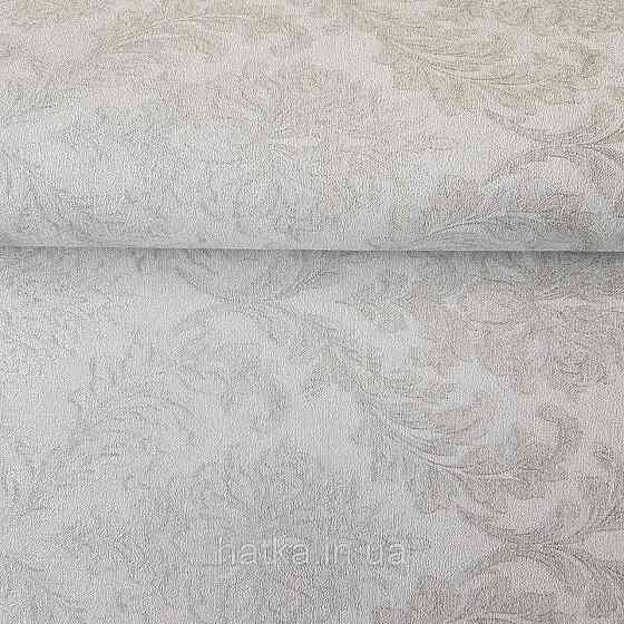 Обои виниловые на флизелине Rasch Raymond вензель структурный серебристый на белом 957044 Киев