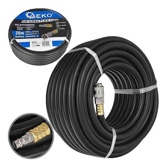 Пневматичний шланг компресора "GeKo" profi 20bar з оливостійкої гуми 15м 10/15мм 20 Київ