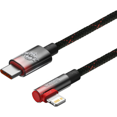 Дата кабель USB-C to Lightning 1.0m 20W 90° corner black/red Baseus (CAVP000220) Винница - изображение 3
