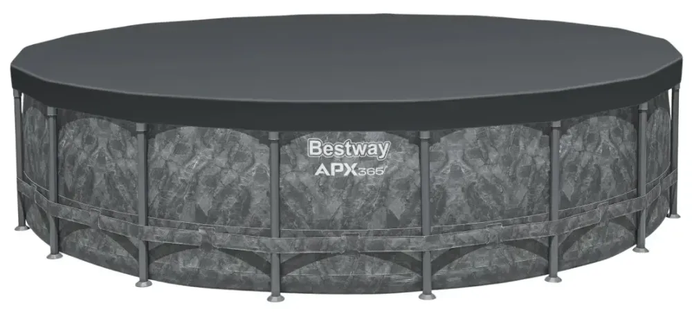 Каркасный круглый бассейн 549х132 см на 26 000 л с фильтр-насосом, лестницей, тентом Bestway 561KC Коломия - фото 5