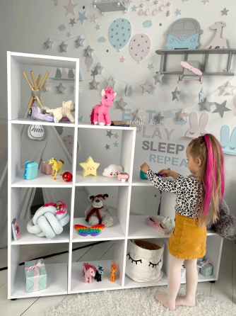 Детский стеллаж Пирамидка полка для книг и игрушек (4 яруса) Белый Винница