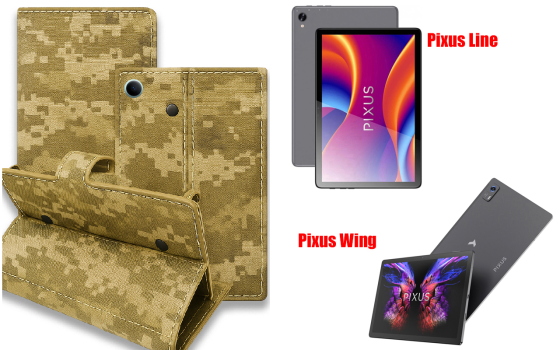 Книжка-трансформер для планшета Pixus Line, Pixus Wing, колір Black Pixel Київ