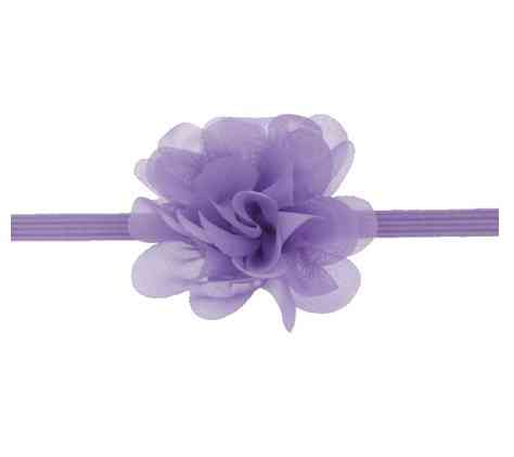 Детская повязка на голову с шифоновым цветком one size сиреневый Киев