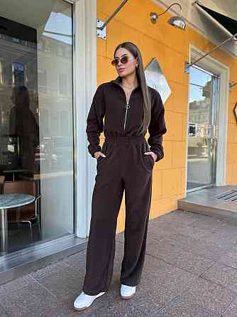 Жіночий теплий комбінезон із турецького флісу Шоколад, 42/44 Одеса