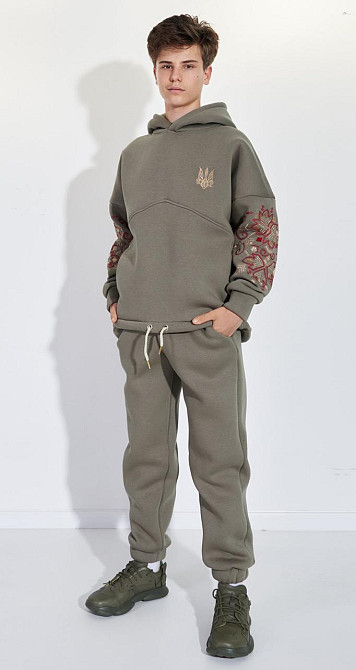 Теплий костюм з українською вишивкою (164 см) Київ - фото 2