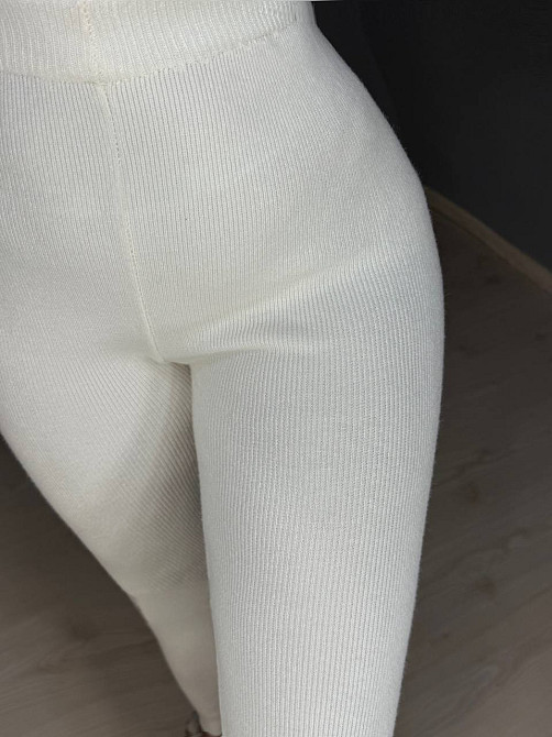 Лосины женские My fashion 301 вязаные теплые трикотажные с высокой талией one size белые, белый, one size Киев - изображение 16