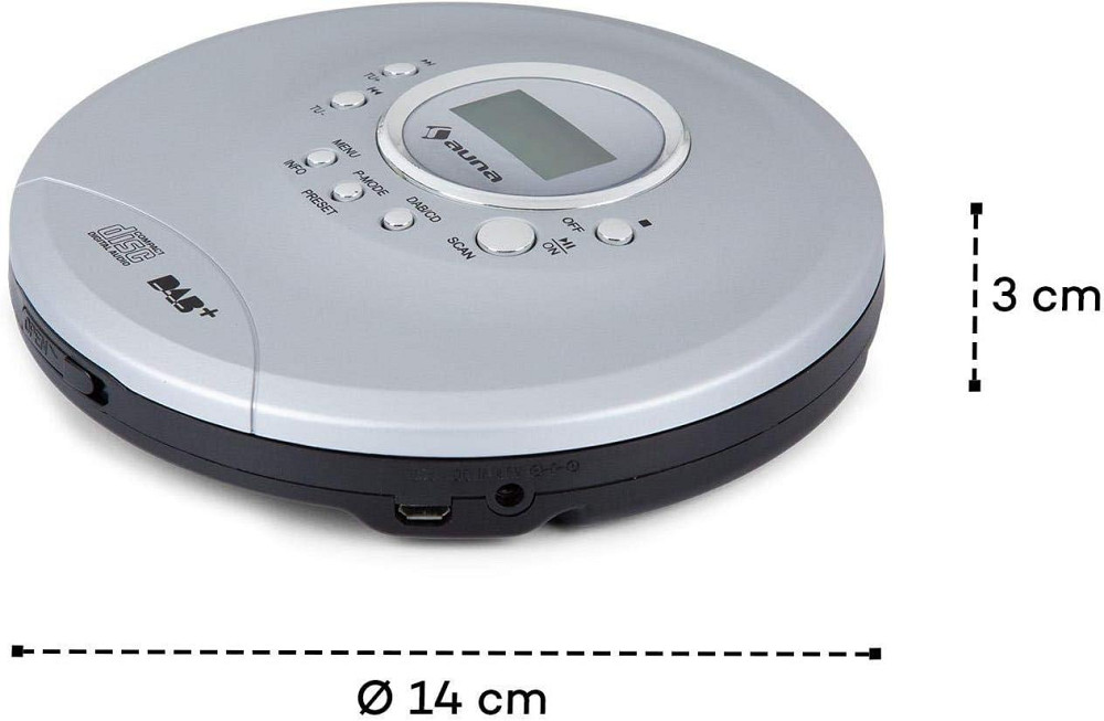 Портативний CD-програвач Auna CDC-200 DAB+ Discman DAB+/FM MP3-CD РК-дисплей Німеччина Дніпро - фото 3