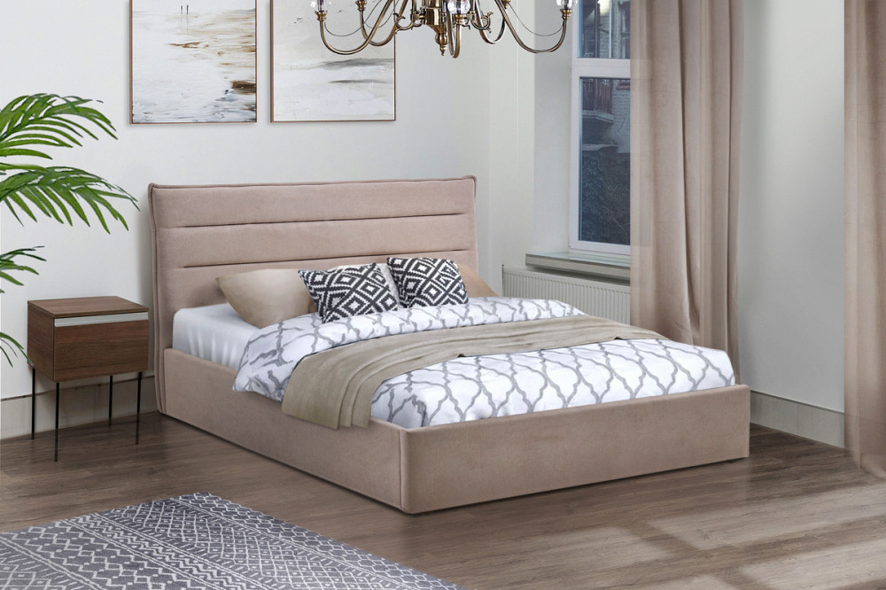 Ліжко м'яке 1600*2000 Олівія, бежевий Київ - фото 1